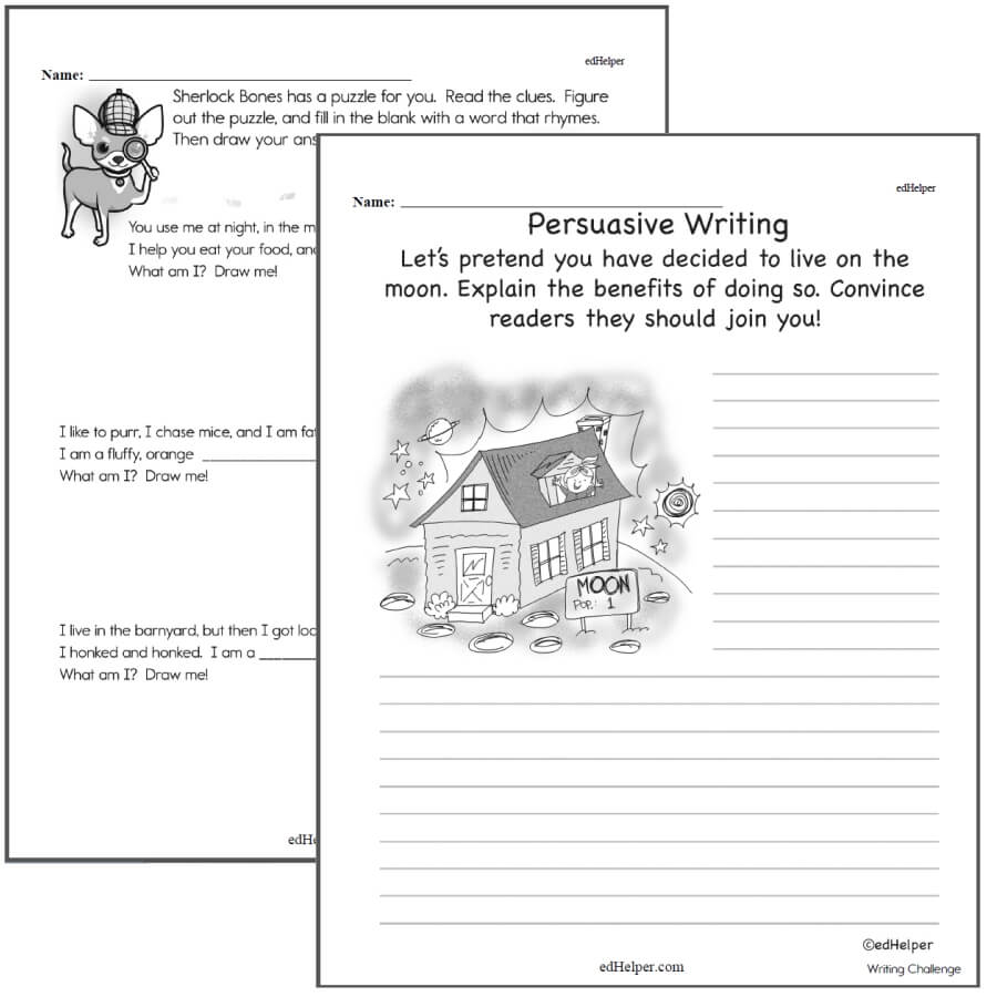 2nd grade writing worksheet pdf