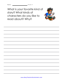 2nd grade writing worksheet pdf