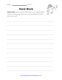 2nd grade writing worksheet pdf