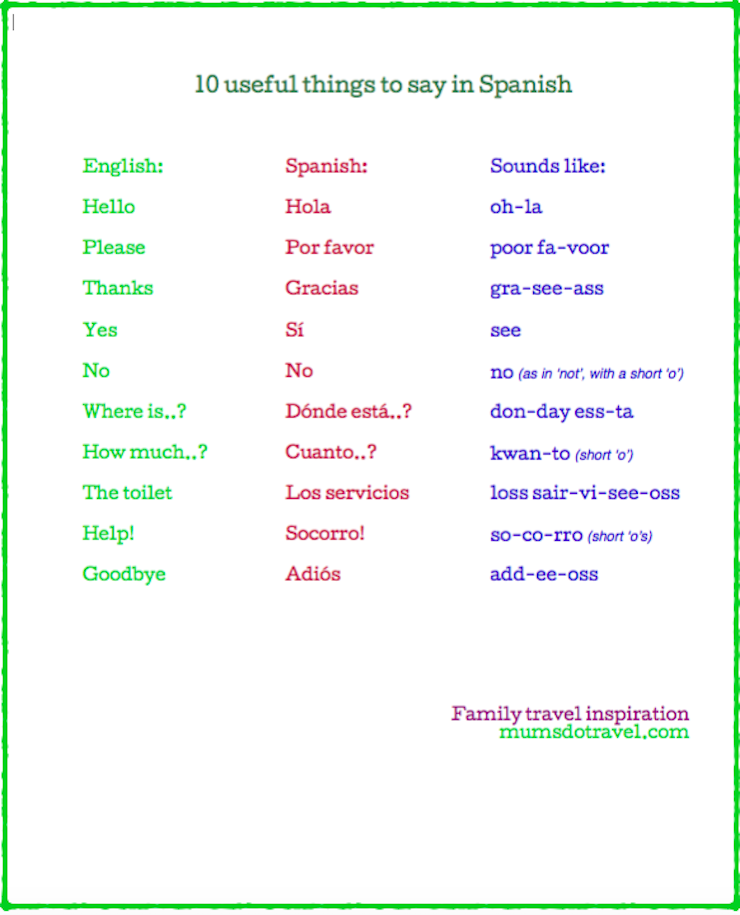 Free foreign language worksheets - Mums do travel