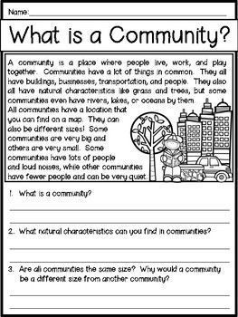 2nd social studies worksheet