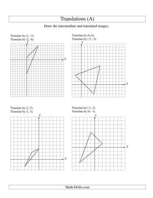 Two-Step Translation of 3 Vertices up to 6 Units (A)