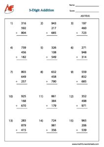 3 Addends Addition Word Problem Worksheets - Printable Worksheets