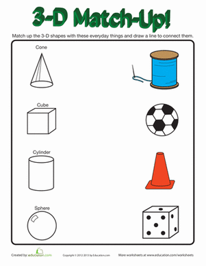 3D Shapes Worksheet: Free Printable PDF For Kids, 41% OFF