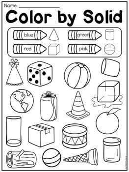 First Grade 2D and 3D Shapes Worksheets