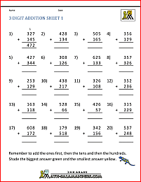 3 digit addition with regrouping worksheet 2nd grade