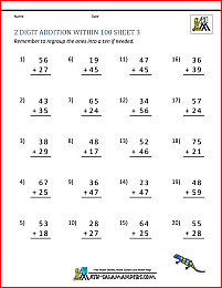 3 digit addition worksheet for grade 2