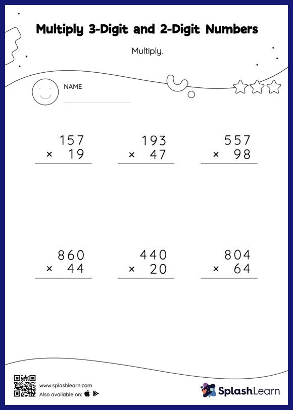 Free 3 digit by 3 digit multiplication worksheet, Download Free 3 digit