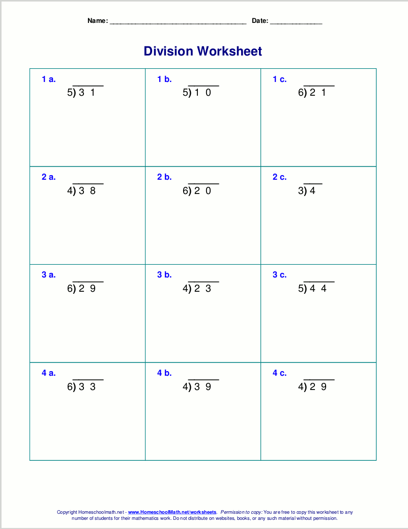 3 digit division worksheet 3rd