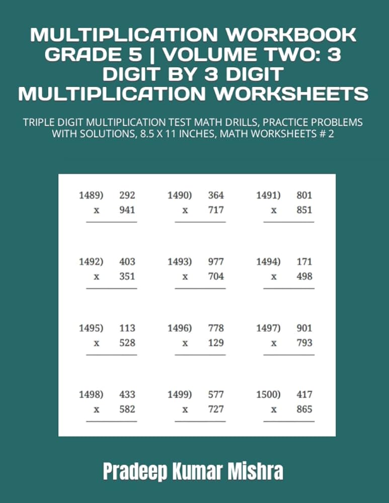 3 digit multiplication worksheet grade