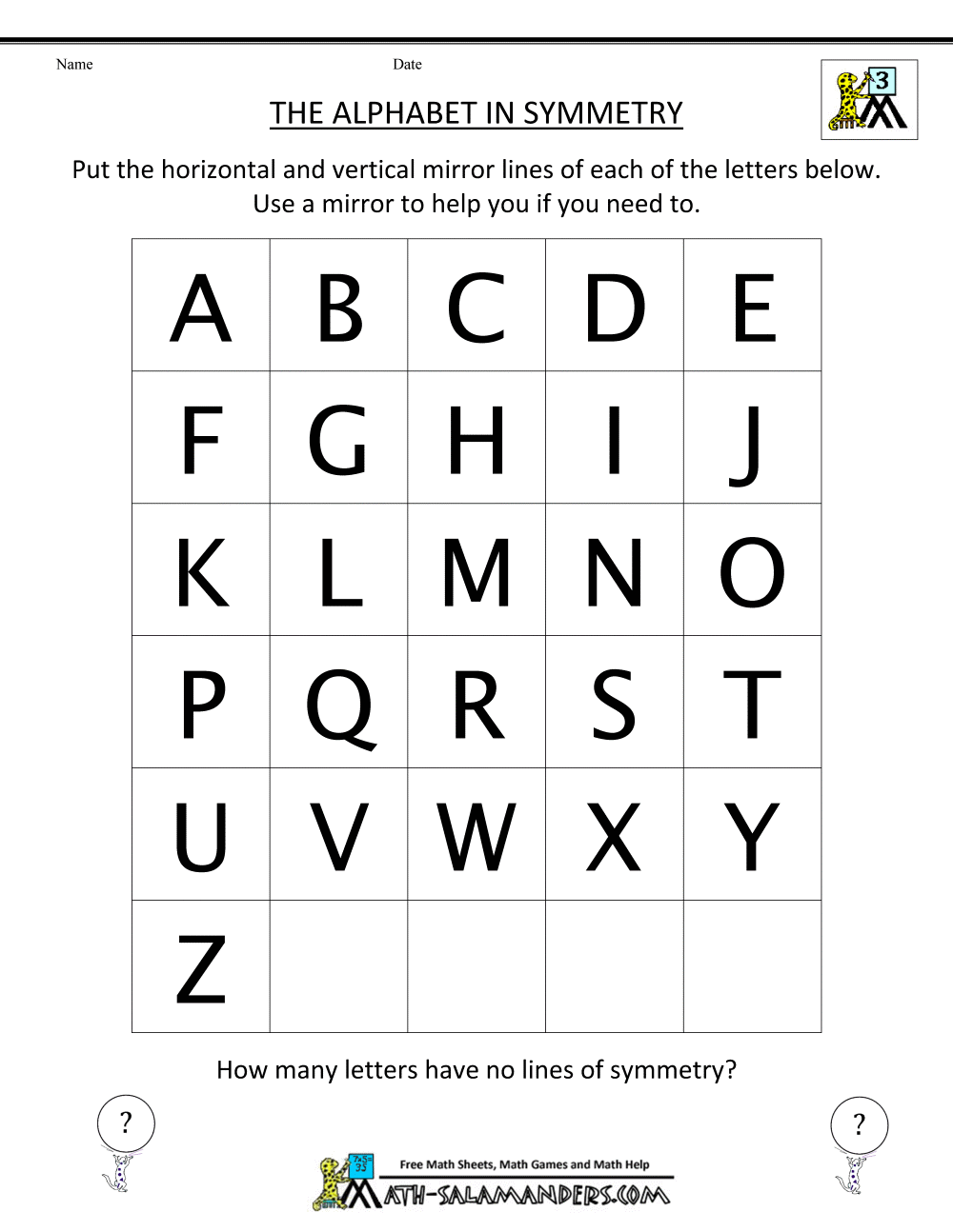3 grade alphabet worksheet