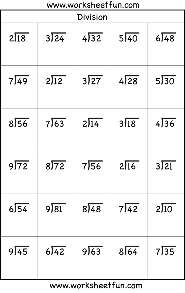 Division Worksheets - 3 Worksheets / FREE Printable Worksheets ...