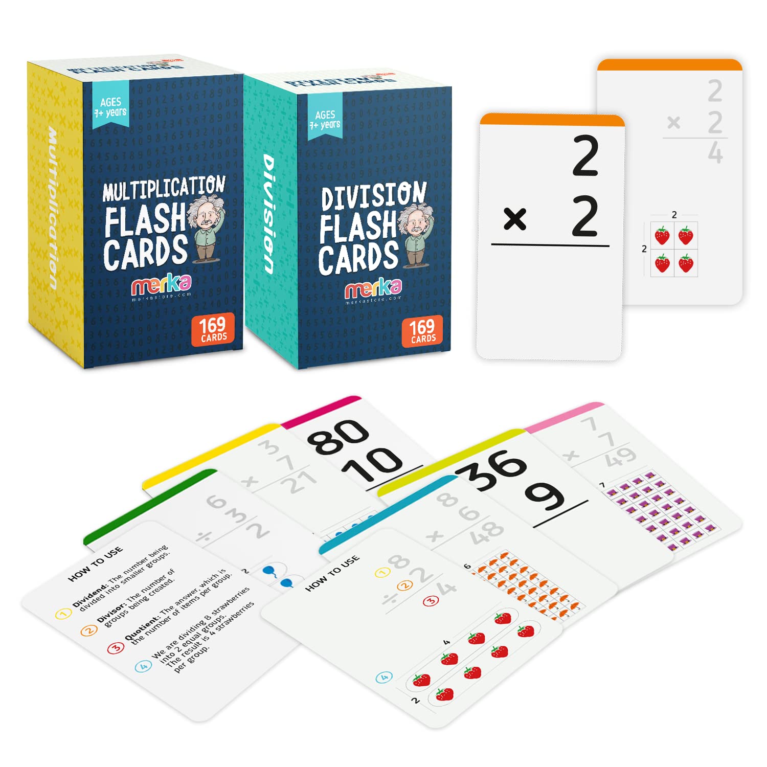 Amazon.com: merka Multiplication Flash Cards Math Flash Cards ...