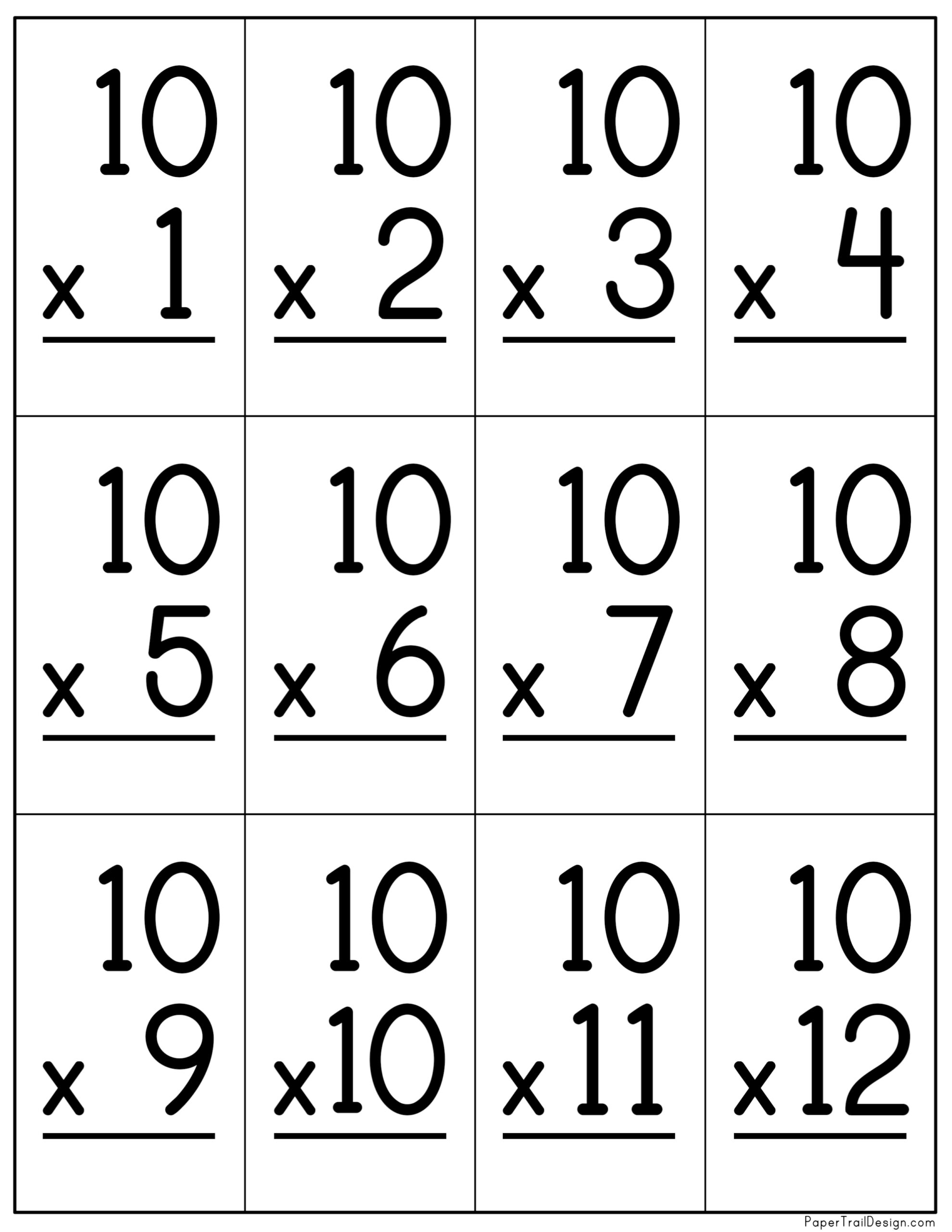 3 grade math flashcards