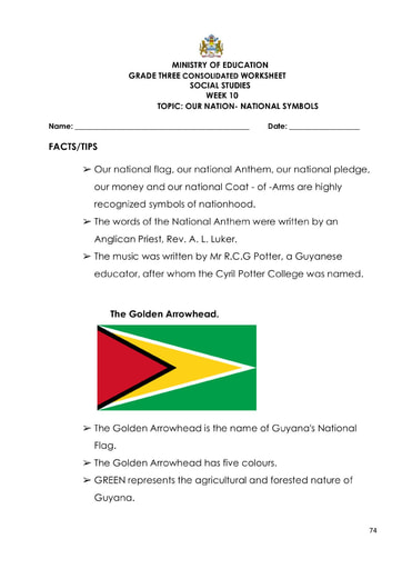 Grade 3 Social Studies Week 10 - 2022 - consolidated worksheet