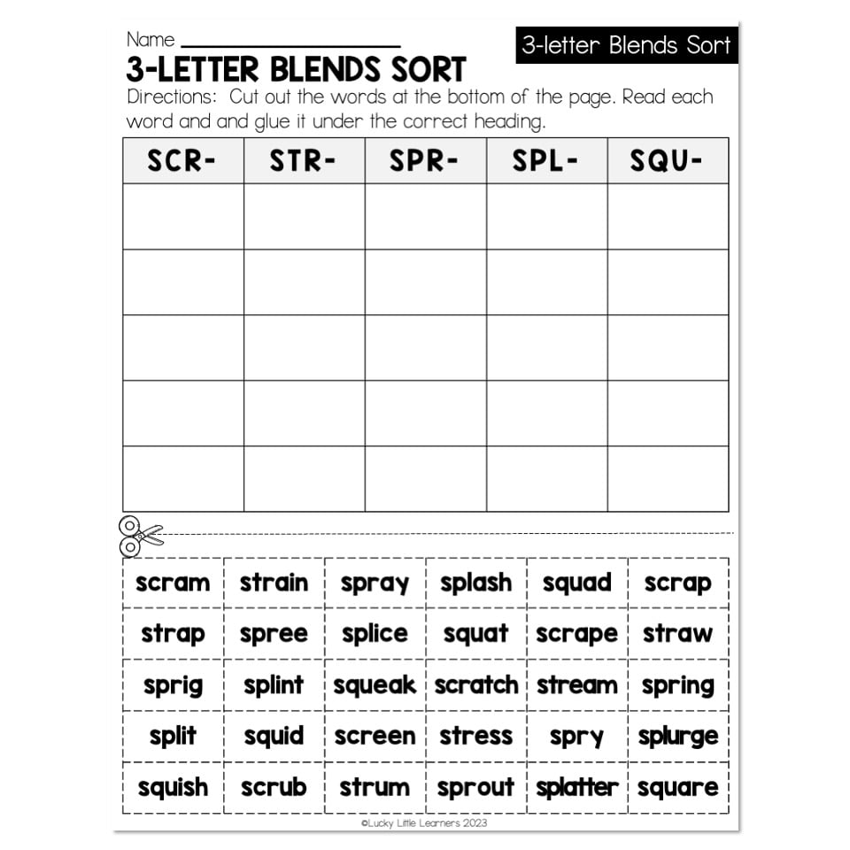 3 Letter Blends Spring Trigraphs Worksheets Phonics Activities 2nd 3rd 3 Letter Blends Spring Trigraphs Worksheets Phonics Activities 2nd 3rd