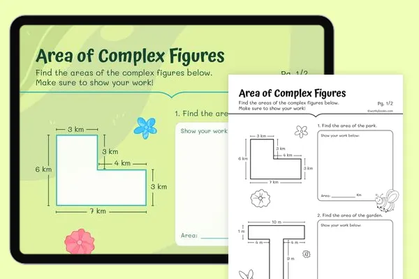 Worksheets for Common Core Standard 3.MD.C.7.d