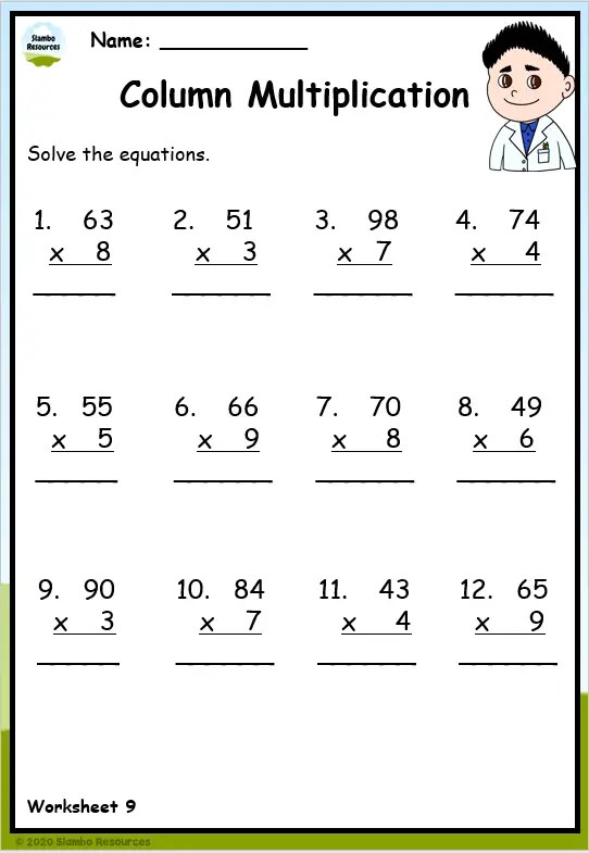 Grade 3 Multiplication Worksheets | Free Printables | Math Worksheets