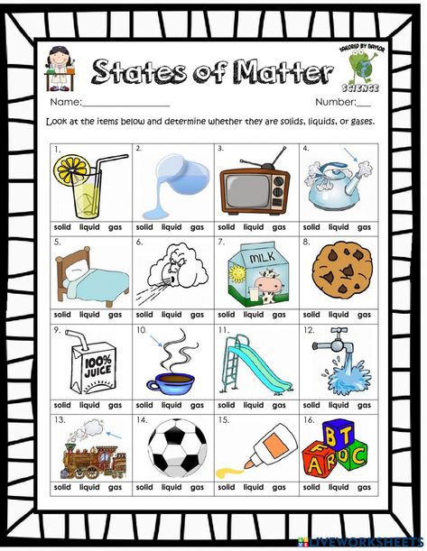 11 Best States of Matter Worksheets for Understanding Solids ...