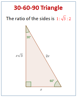 30 60 90 triangle worksheet with answers
