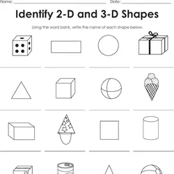 3D Shapes Worksheets &  Free Printables 