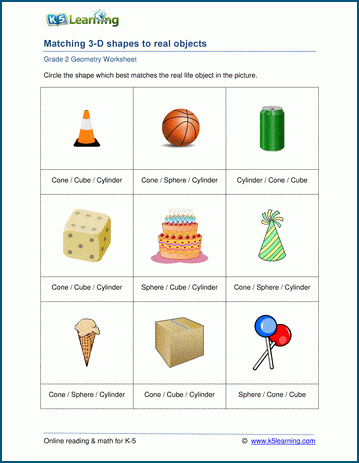 3D Shapes Worksheets | Worsheets library