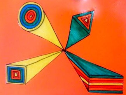 Oodles of Art: 3-dimensional pop out shapes, 3rd Grade