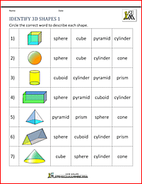 3d Shapes Worksheets 2nd Grade