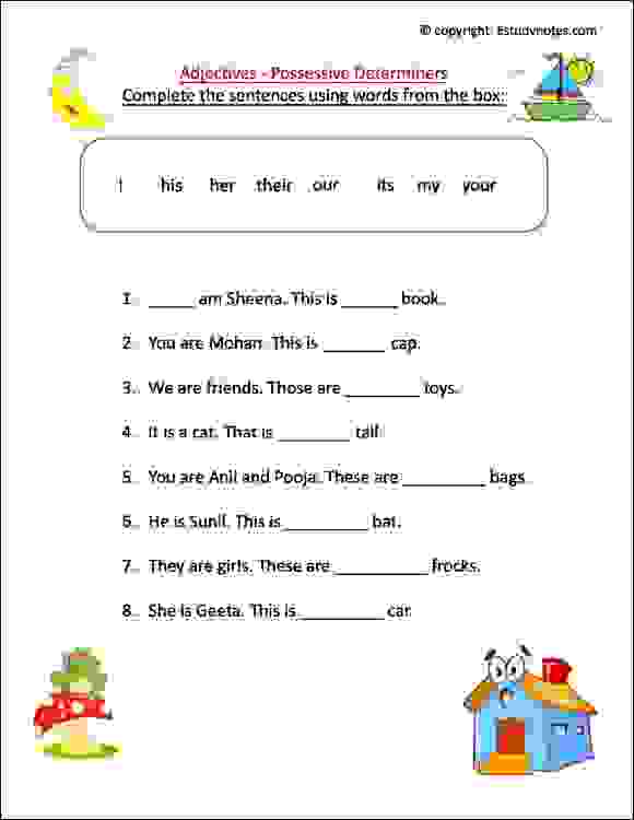 Adjectives Worksheet 3 - EStudyNotes