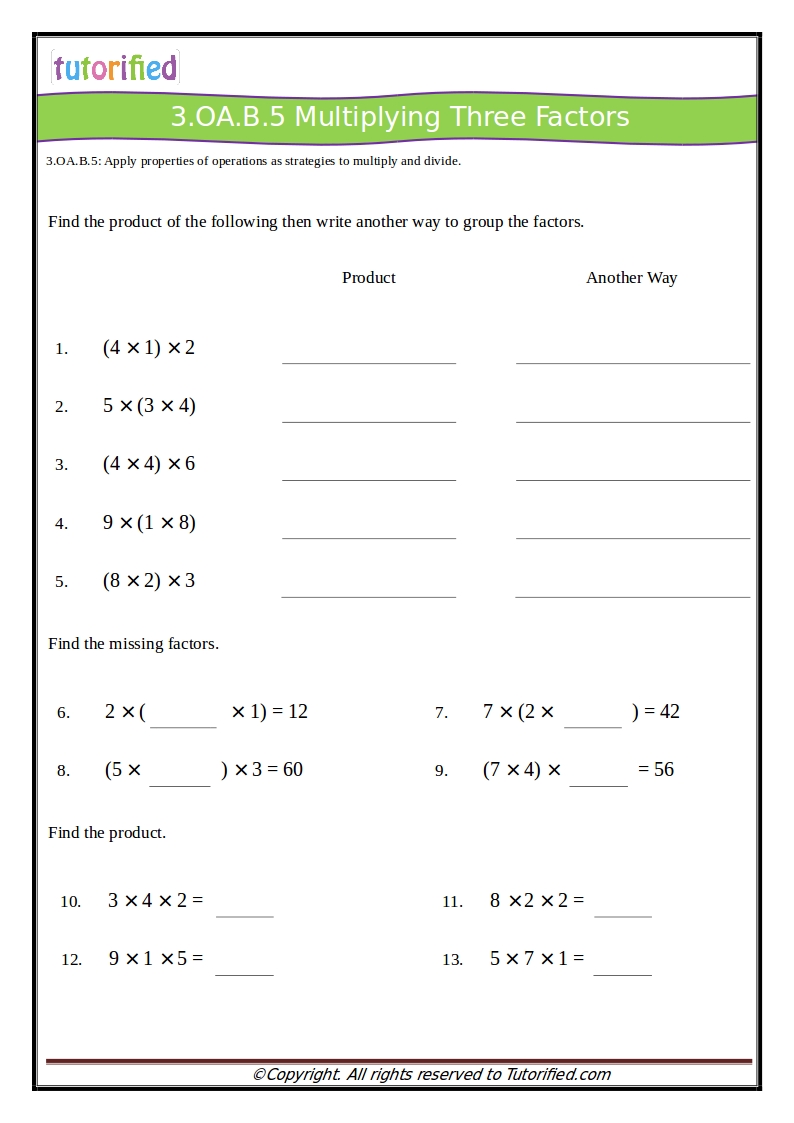 3rd grade common core math worksheet pdf