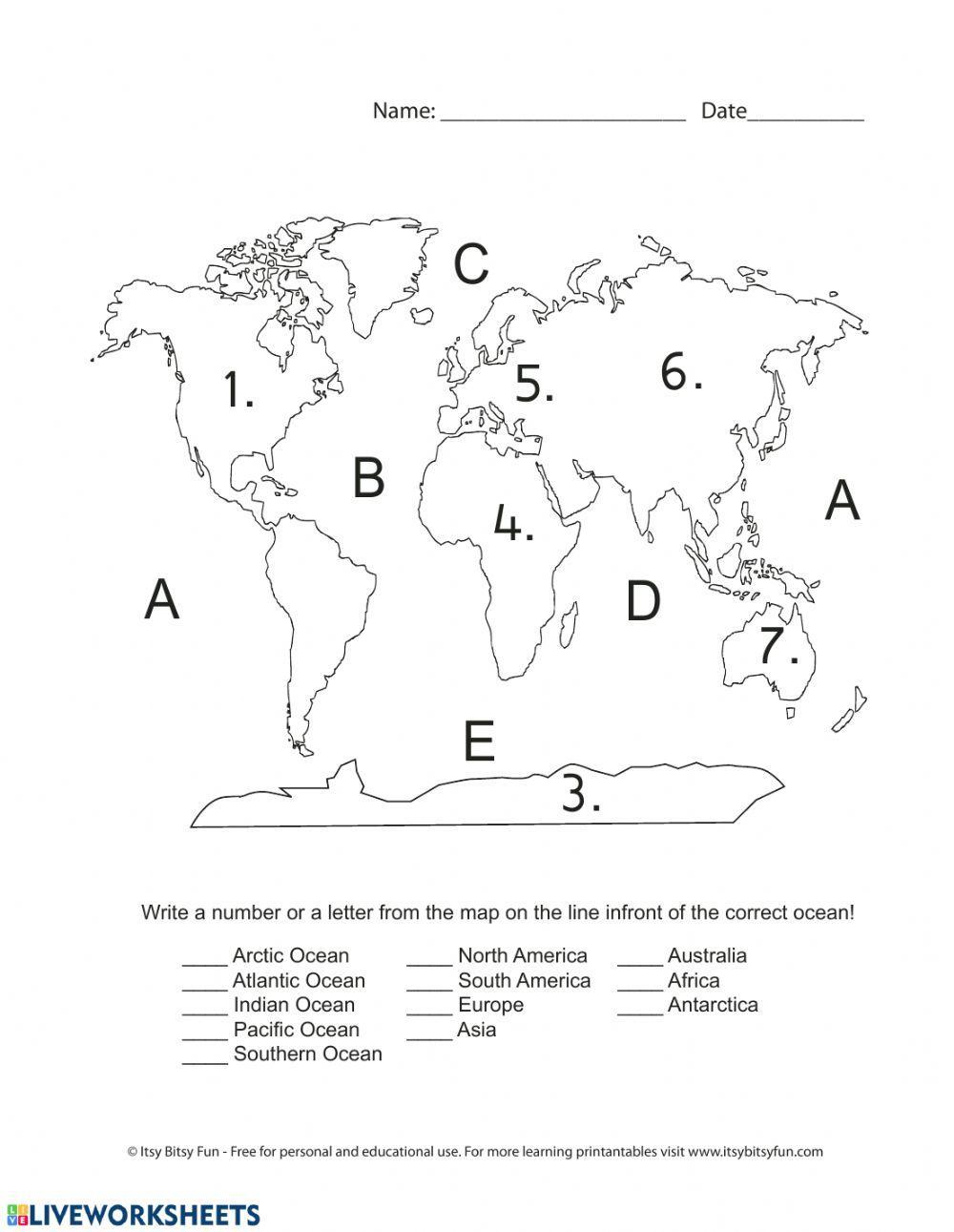 continents-and-oceans-review-worksheet-live-worksheets-worksheets-library for Free Printable Oceans And Continents Worksheets Continents and Oceans Review worksheet | Live Worksheets - Worksheets Library for Free Printable Oceans And Continents Worksheets