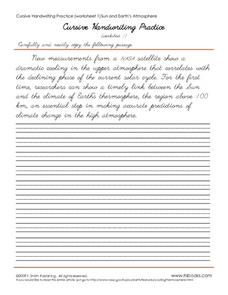 3rd grade cursive worksheet