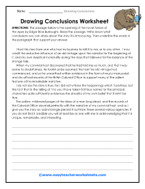 Drawing Conclusions Worksheets