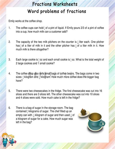 Word Problems For Fractions