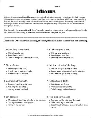 Third Grade | Free English Worksheets | Biglearners