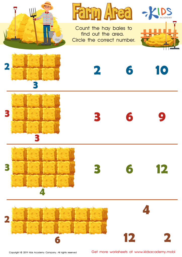 3rd grade math area worksheet