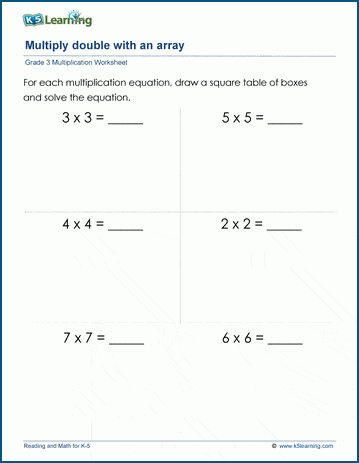 Arrays worksheets | Worsheets library