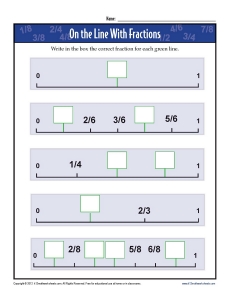 3rd grade math fraction worksheet