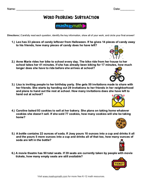 3rd Grade Math Word Problems: Free Worksheets with Answers ...