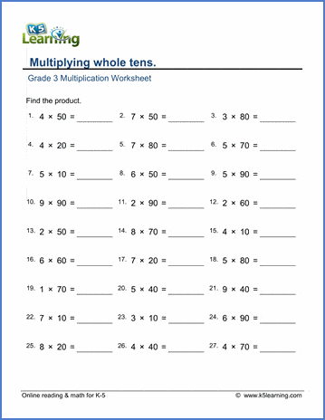 Third grade math worksheets - free &  printable | Worsheets library