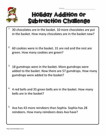 3rd Grade Word Problems Worksheets