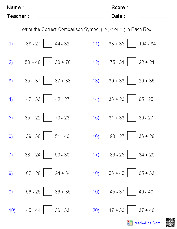 3rd grade math worksheet 13 4 comparing fractions