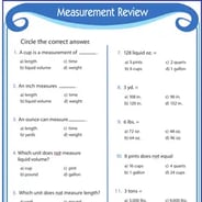 3rd Grade Measurement Worksheets &  Free Printables 