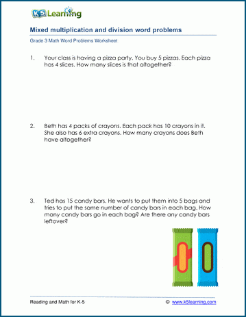 Mixed Multiplication &  Division Word Problems | Worsheets library