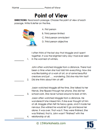 Point of View Worksheets - 15 Worksheets Library
