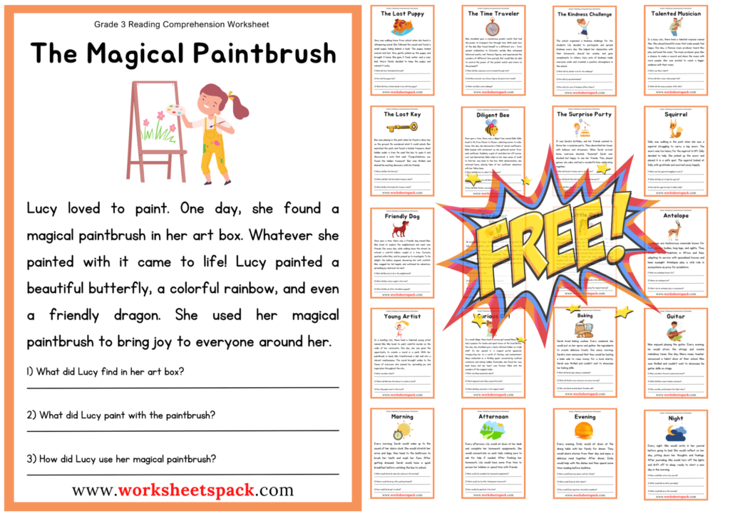 Grade 3 Reading Comprehension Worksheets - worksheetspack