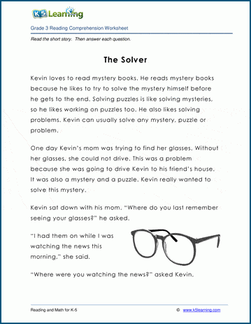 Third grade reading comprehension worksheets | Worsheets library