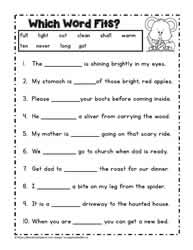 Third Grade Reading Worksheets