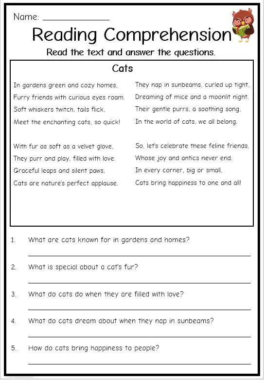Grade 3 Reading Comprehension Non Fiction Free English Worksheets