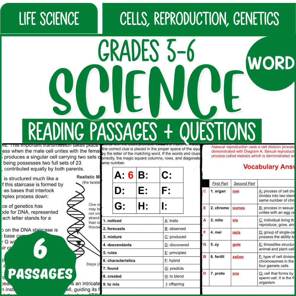 3rd grade science cells
